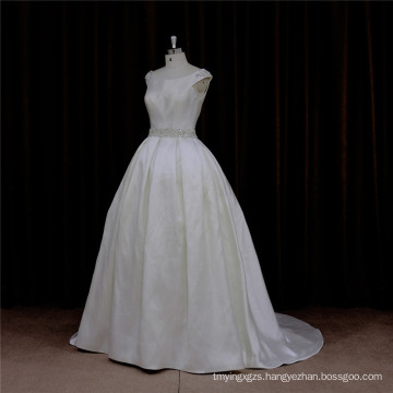 Empire Sweep Train Stain Princess Bridal Gown Wedding Dress